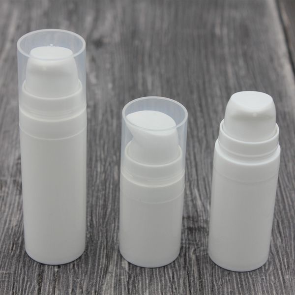 

5ml 10ml white airless bottle otion pump mini sample and test bottles vacuum container cosmetic packaging s