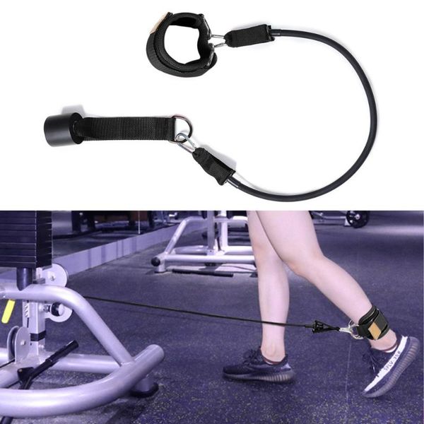 

set binding leg buckle black strength trainer tension rope foot ring for fitness exercise resistance bands