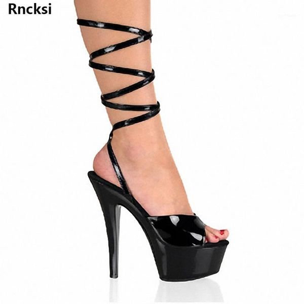 

sandals rncksi 15 cm high-heeled dancing shoes high heels women's1, Black