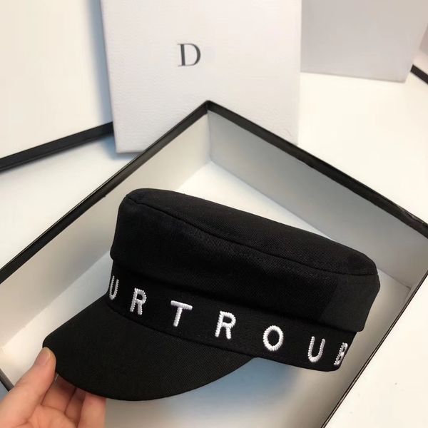 

new letters navy cap in spring and summer travel in autumn, Black;white