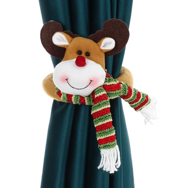 

other home decor 2021 christmas curtain holder merry xtmas for year santa claus elk xmas snowman noel ornament gifts