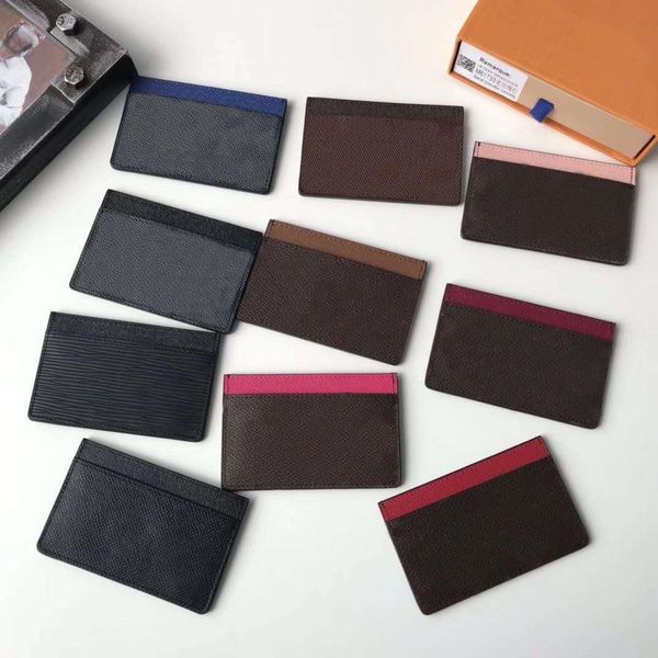 

2021 mens womens pocket fashion mini credit card holder bag classic coin purse zipper wallet #11, Brown;gray