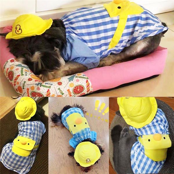 

dog apparel cat clothes pink casual blue plaid kindergarten suit for small