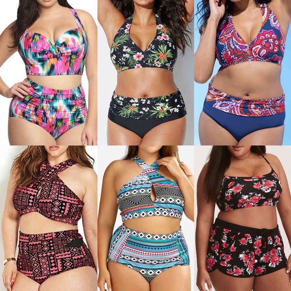 

swimwear women's split printed bikini swimsuit, White;black