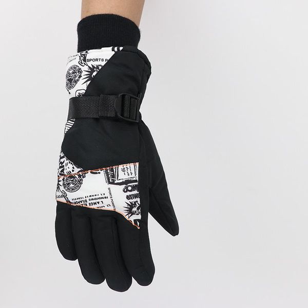 

ski gloves 2pcs glove furry waterproof touching screen design anti-slipping mitten hand protector