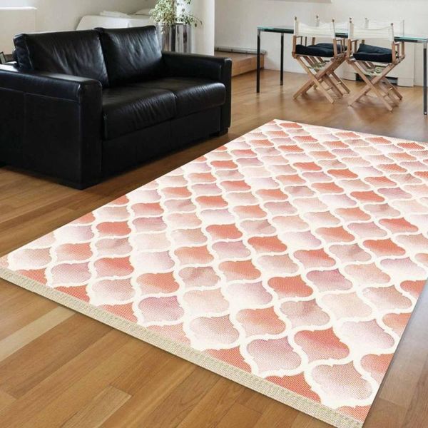 

carpets else orange brown ikat ogee geometrics watercolor 3d print anti slip kilim washable decorative area rug bohemian carpet