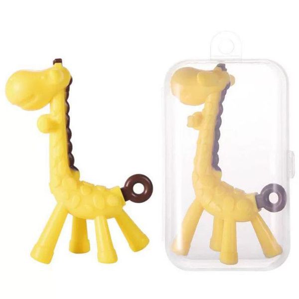 

pacifiers# baby molars fawn teether giraffe shape molar rods silicone toys bite
