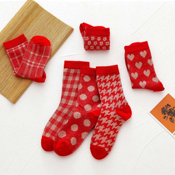 

way color pure cotton thick pure cotton middle red love lattice, Black;white