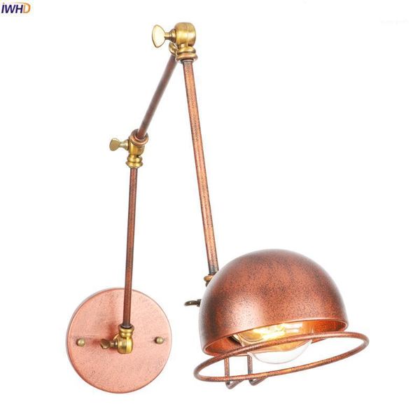 

wall lamp iwhd adjustable long arm retro lights fixtures bathroom mirror stair light industrial vintage sconce wandlamp led1