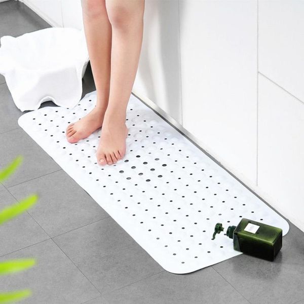

household bathroom anti-skid mat 1pc pvc non-slip 100x40cm foot pad foldable rectangle soft suction cup massage bath mats