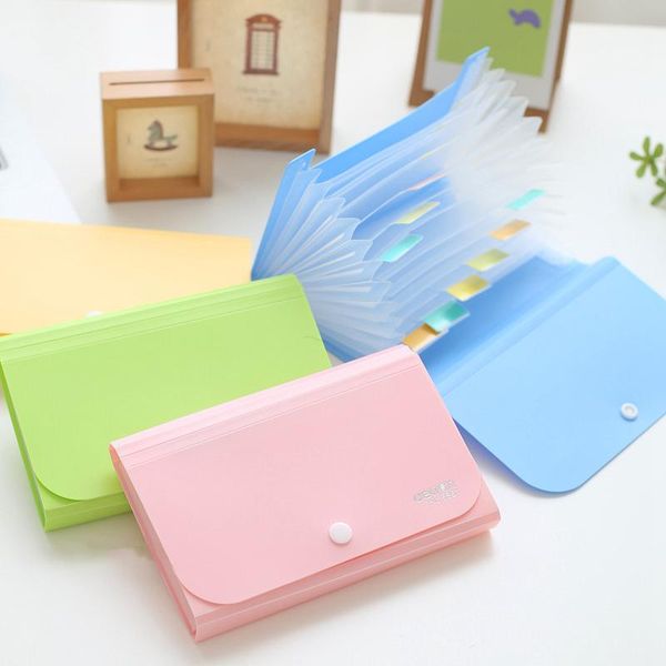 

business card files 13 interlayer 1pc a6 plastic candy color document bag file folder expanding wallet bill small 17.7*11.5*2.3cm deli 5561