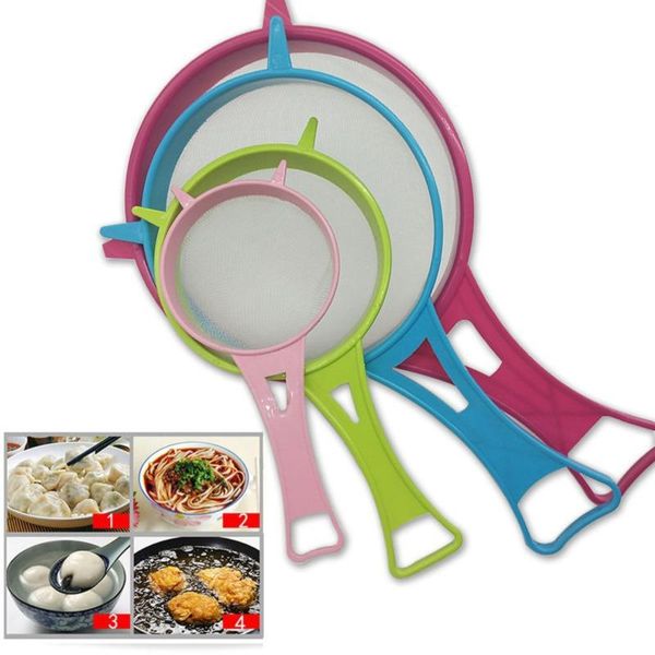 

baking & pastry tools sieve colanders kitchen supplies multi purpose 4pcs/set diy cooking multicolors flour sifter juice tea strainer