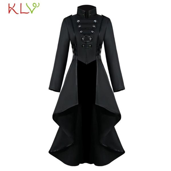 

women's jackets women jacket gothic punk buttons long coats vintage party casual windbreaker winter plus size 2021 overwear basic 19aug, Black;brown