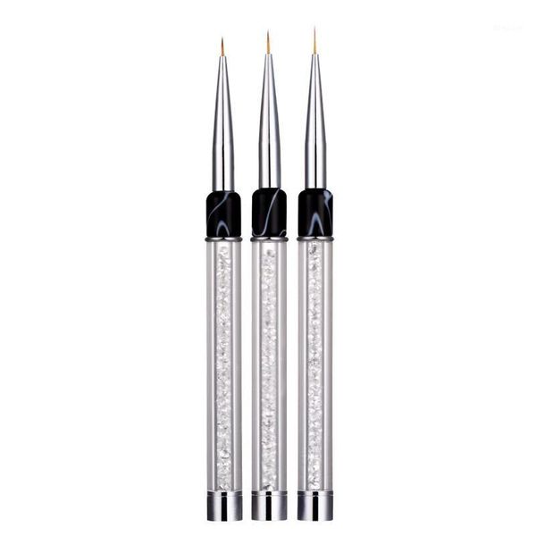 

5/7/9mm ultra thin nail art brushes multi use uv gel polish painting lining brush manicure carving pen diy nails beauty tool 1, Yellow