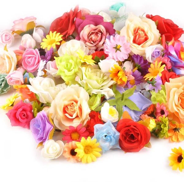 

decorative flowers & wreaths 10pcs random mix artificial for wedding party home decoration silk/foam gift diy marriage shoes hats accessorie