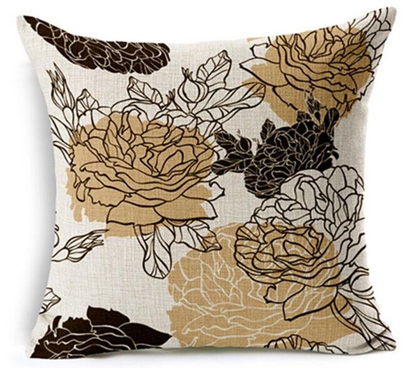 

5pcs/lot small fresh flowers hand-painted sketch cotton linen pillow sets sofa cushion covers high-grade home decor pillowcase cushion/decor