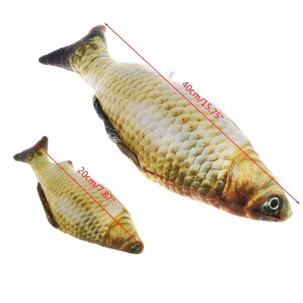 

cat toys funny grass carp pet kitten fish shape interactive cats chewing playing lx9c