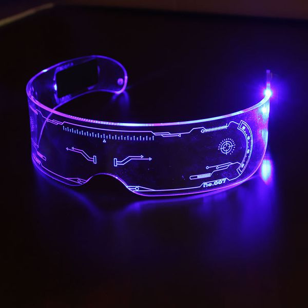 

party led glasses fluorescent flash glass xmas easter graduation birthdayparty bar decorative luminous eyewear, Black