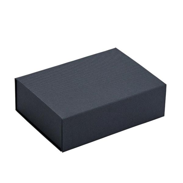 

1200g strong paperboard foldable wine shoe clothes packing rigid paper black gift package box wrap