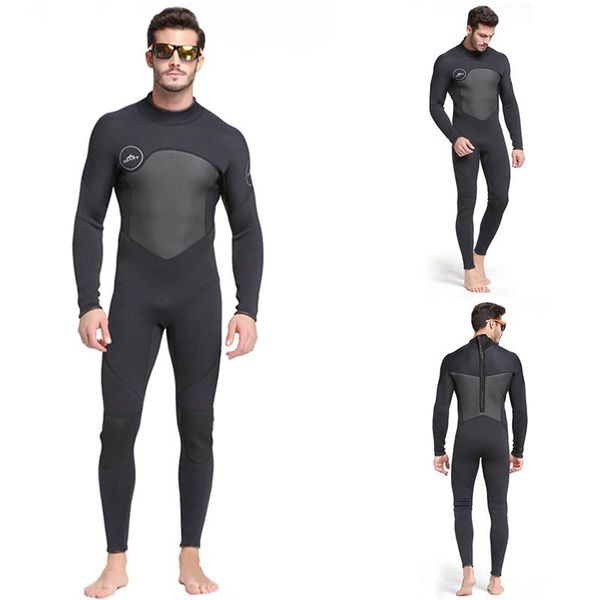 

swim wear men 3mm neoprene wetsuit high elasticity stitching warm surfing diving equipment long sleeved