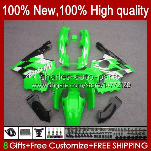 Kawasaki Ninja ZX 6R 636 600CC 600 CC ZX-636 için Kurumlar 50HC.34 ZX636 ZX-6R 94-97 ZX600C ZX600 ZX 6 R 1994 1995 1996 1997 Yeşil Parlak Blk Bodys Kiti