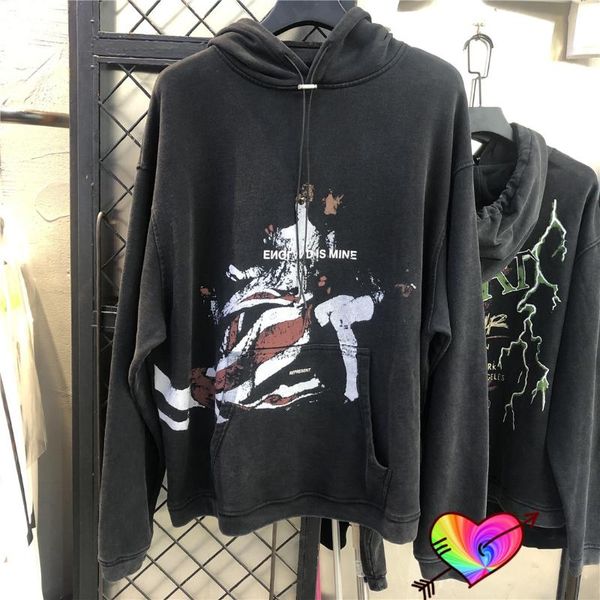 

men's hoodies & sweatshirts vintage represent england is mine hoodie men women graphic print pullovers oversized washed, Black