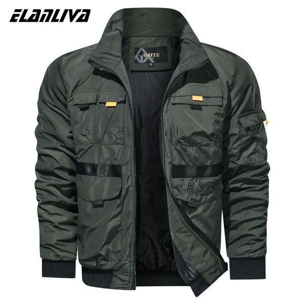 

men's jackets men zipper bomber jacket green coat male windbreaker outdoor military fashion clothing autumn 2021, Black;brown