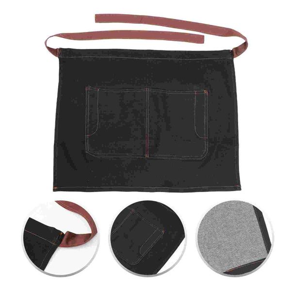

aprons 1pc half-length apron premium practical home cooking (black)