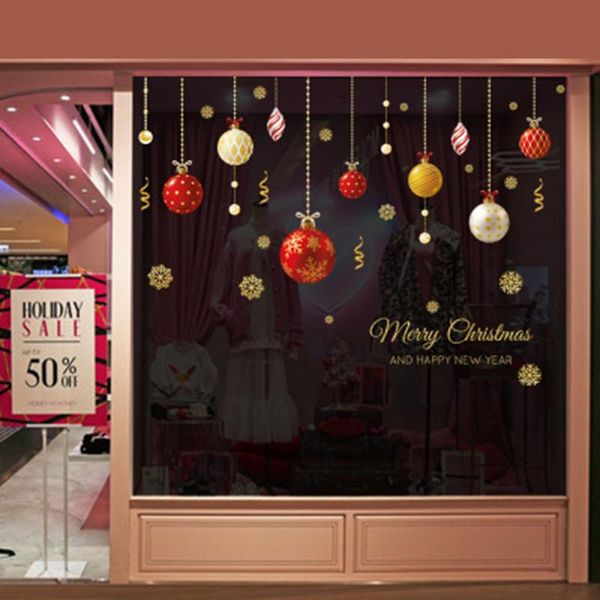 

wall stickers christmas ball decoration waterproof pendant holiday ornaments re