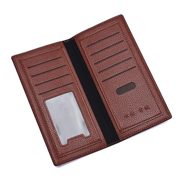 

wallets men's wallet long slim card bag man, Red;black