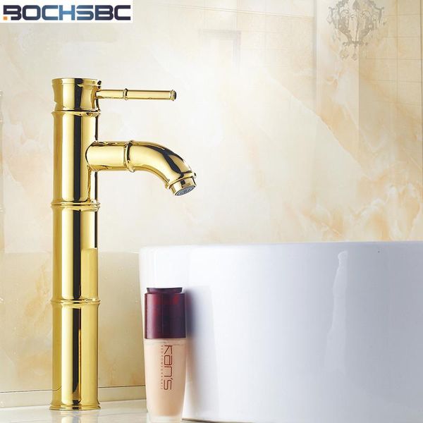 

bathroom sink faucets bochsbc plating gold water taps mixer euopean antique bamboo basin and cold single handle art golden