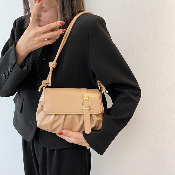 

evening bags fashion wild minimalist women handbag exquisite lady shoulder armpit pu leather solid color messenger bag high quality