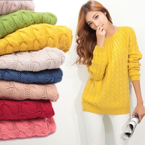 

twist pattern autumn winter womens sweaters fashion basic pullover jumpers long sleeve pull femme casual knitted, White;black