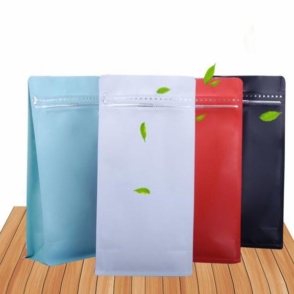 

gift wrap 10pcs/lot grains nut snack coffee chocolate food packing bag 1/0.5 pound eight side seal aluminum foil stand up bags with zipper