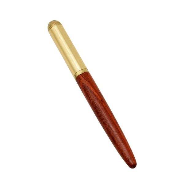 

1pcs luxury red wood office fountain pen student ink 0.5mm iridium business caneta tinteiro stylo penna pens