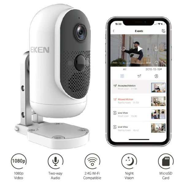 

spotlight wifi camera ip 1080p full hd color pir 2 way audio 2mp outdoor indoor home security mini cameras