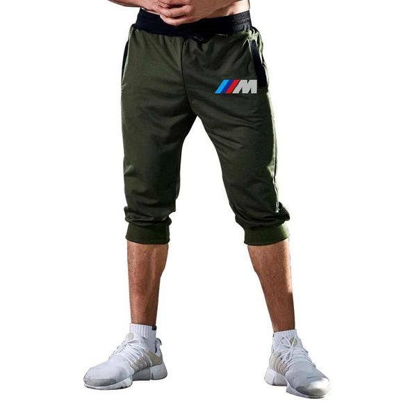 

men's pants cotton tracksuit 7 point leisure foot reduction fitness exercise jogging for spring and summer, Black