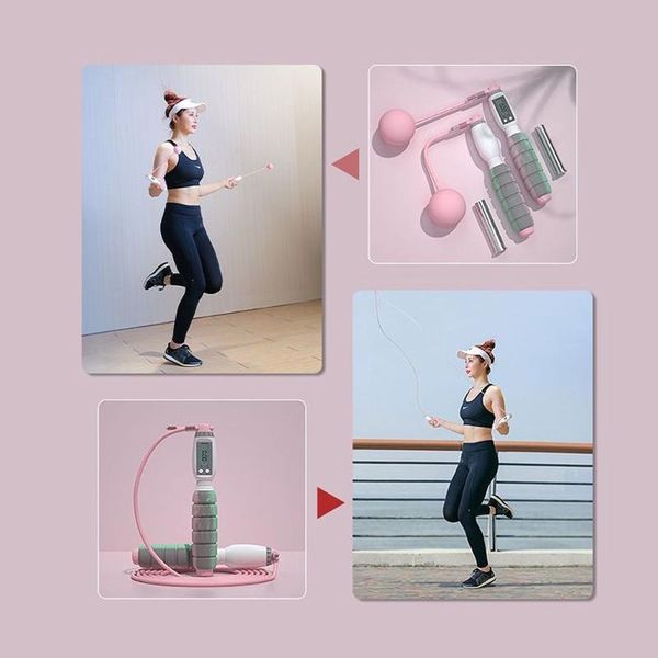

jump ropes electronic digital steel wire fitness equipment bodybuilding exercise slimming tools cordless skipping rope