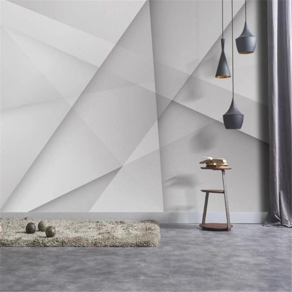 

wallpapers milofi custom 3d large wallpaper three-dimensional gray background wall nordic simple geometric mural
