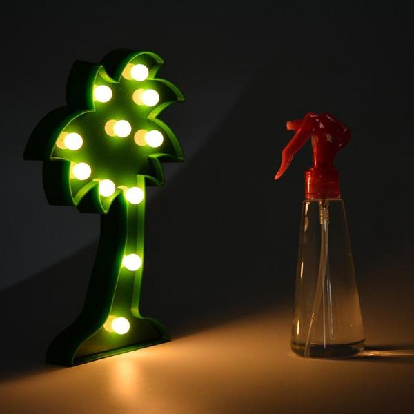 

night lights 3d coconut tree led light baby nightlight marquee lamp with 11 leds table desk wall warm white for home decorat