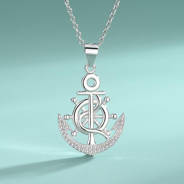 

chains s925 sterling silver necklace pirate anchor personality retro europe and the united states fashion jewelry pendant