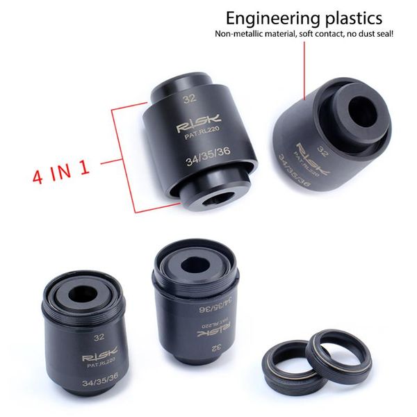 

tools bicycle 4 in 1 mountain bike front fork dustproof seal installation tool suitable for 32/34/35/36mm accessories