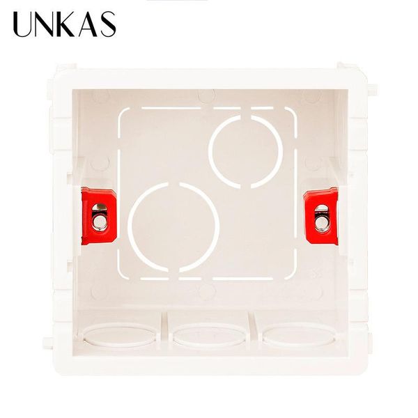 

smart home control unkas adjustable mounting box internal cassette 86mm*83mm*50mm for 86 type touch switch and socket wiring back