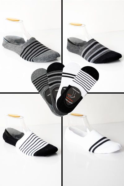 

men's socks deepsea male 4'lÃ¼ seamless wool ballerina 2107181, Black