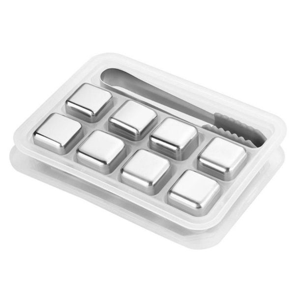 

ice buckets and coolers stainless steel cubes reusable chilling stones for whiskey wine cooler bar ktv supplies drinking accessories