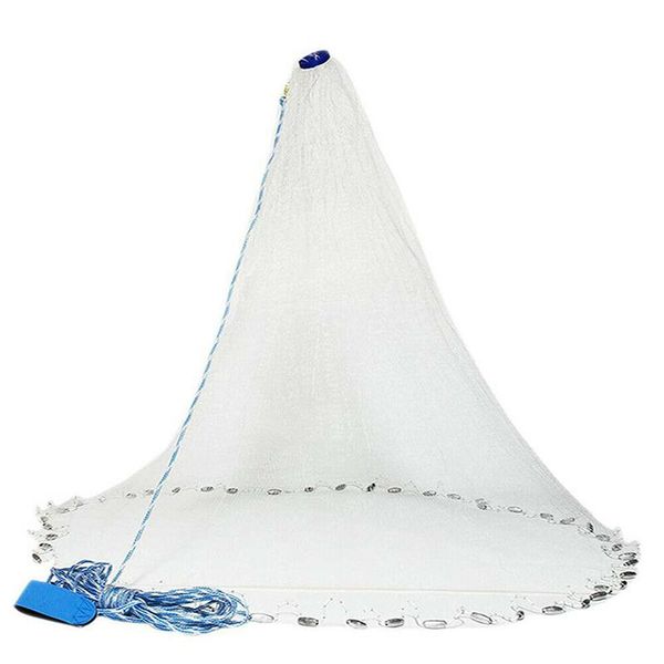 

hand throw fishing cast net spin bait sinker diameter full spread mesh equipment accessories