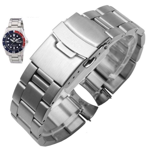 

watch bands for skx007 009 skx175 skx173 bileklik erkekler yÃ¼ksek kaliteli paslanmaz Ã§elik kordonlu saat 22mm izle sapanlar, Black;brown