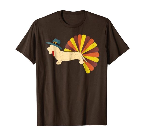 

dachshund wire-hair t-shirt, turkey costume t-shirt vintage, White;black