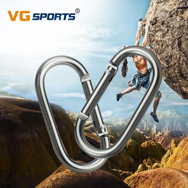 

5/10pcs outdoor camping equipment aluminum alloy durable oval carabiner hunting climbing hiking key chain survival kit lock tool cords, slin