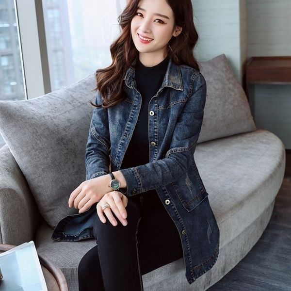 

women's jackets mode standard letter women denim korean jacket fine woman fit large pocket jeans spring coats outerwear 7nik, Black;brown